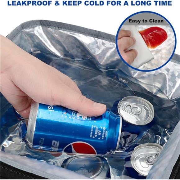 Expandable Tactical Lunch Box for Men, Large Insulated Lunch Bag (Black, 19L) - Picture 7 of 7